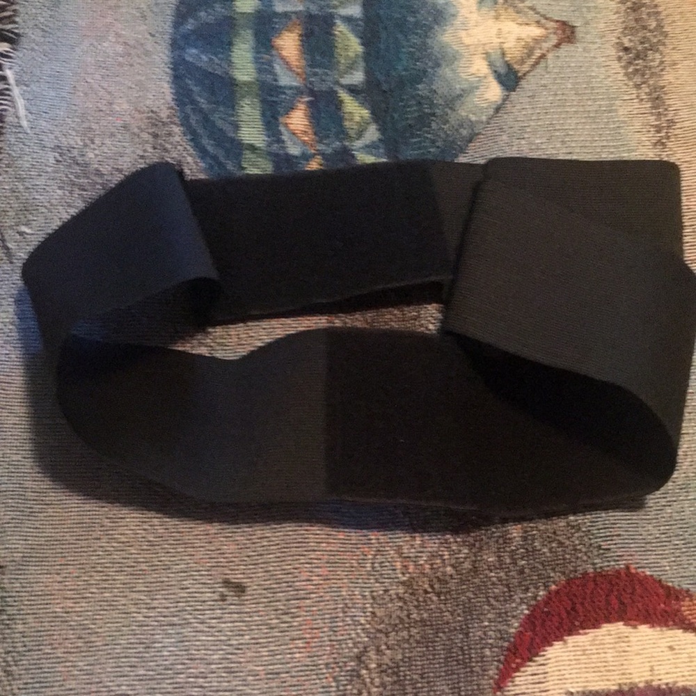 Black Elastic Waistband Belt. 9ft long for adjustable fit for anyone.